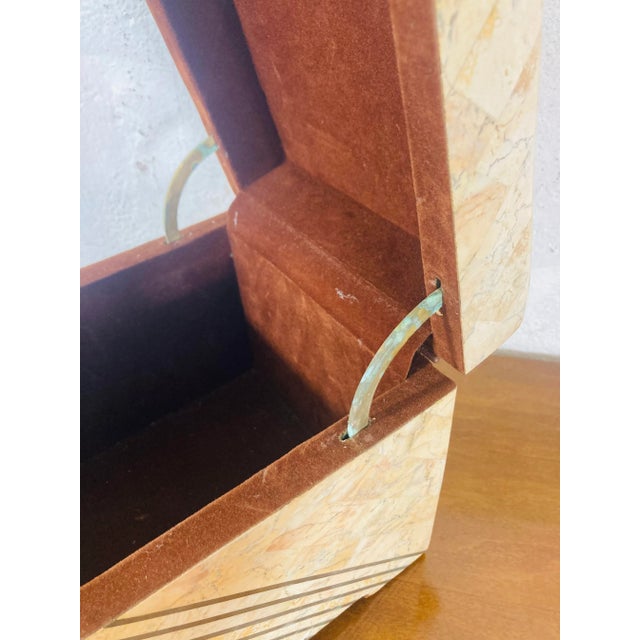 Maitland - Smith Vintage Maitland Smith Tessellated Stone Box For Sale - Image 4 of 9