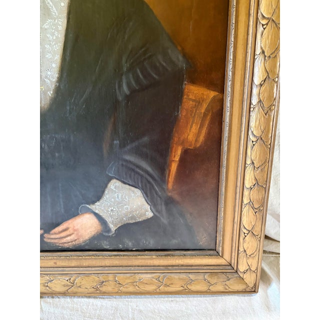 Late 19th Century Late 19th Century French Oil on Canvas Portrait of a Woman For Sale - Image 5 of 12