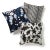 Marmorizzata Midnight Blue Pillow on Cotton/Linen Blend For Sale - Image 4 of 4