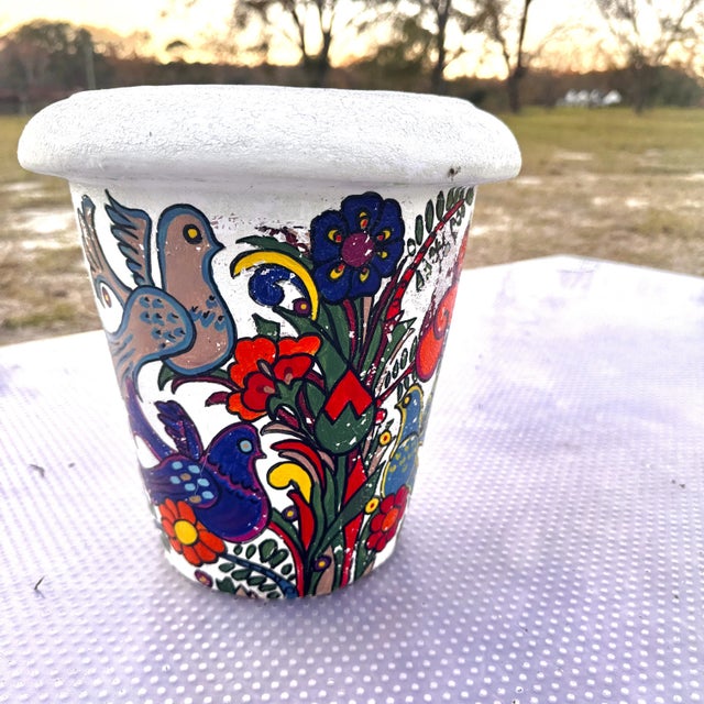 Vintage Terra Cotta Villeroy and Boch Acapulco-Style Planter- a Pair For Sale - Image 4 of 12