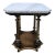 Mid 20th Century Hollywood Regency Style Marble Top Side Table With Fluted Brass Columns For Sale