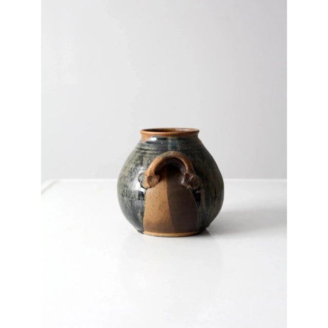 Contemporary Vintage Studio Pottery Vase For Sale - Image 3 of 13