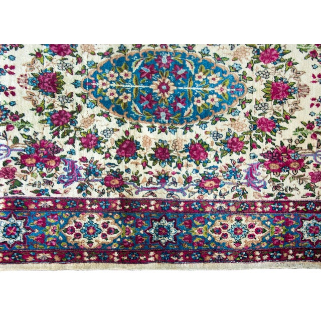 Early 20th Century Persian Kirman Rug For Sale - Image 4 of 11