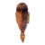 Hand-Carved African Mask Vintage 15" Wood Wall Hanging For Sale