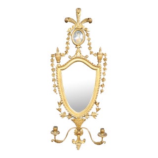 French Victorian Giltwood & Barbola Mirror For Sale