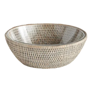 Burma Rattan Serving Bowl 10.75"