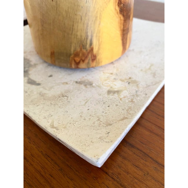 Artisan, Studio-Craft, Hand-Turned Wood & Brass Taza Vessel For Sale - Image 9 of 13