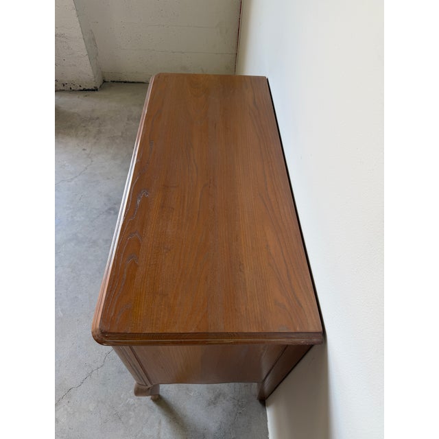 1980's Vintage French Provincial Carved Wood Two-Drawer Nightstand For Sale - Image 13 of 18