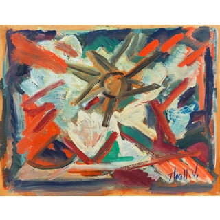 'Abstract, Coral and Ivory' by Victor Thall, New York School Abstraction, Whitney Museum, Works Progress Administration