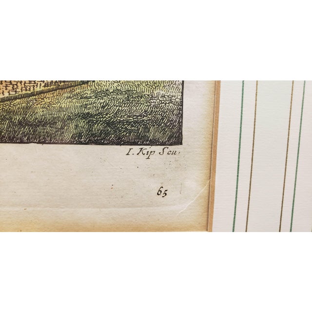 Set of 4 18th-Century Kip & Knyff Hand-Colored Country House Engravings - Framed For Sale - Image 16 of 17