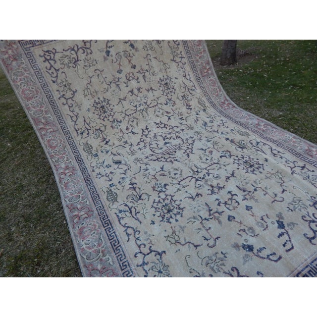 Vintage Turkish Sparta Rug 6′7″ × 10′6″ For Sale - Image 9 of 11