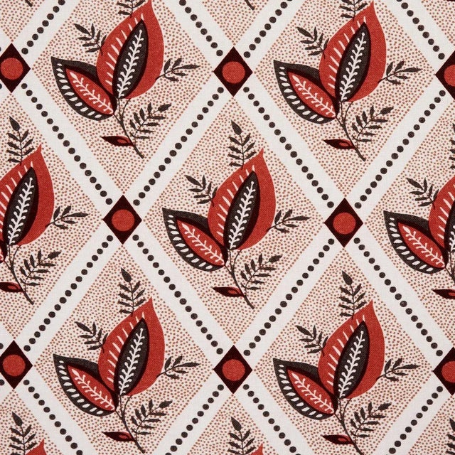 Traditional Sample - Schumacher Basile Trellis Fabric in Spice & Carbon For Sale - Image 3 of 4