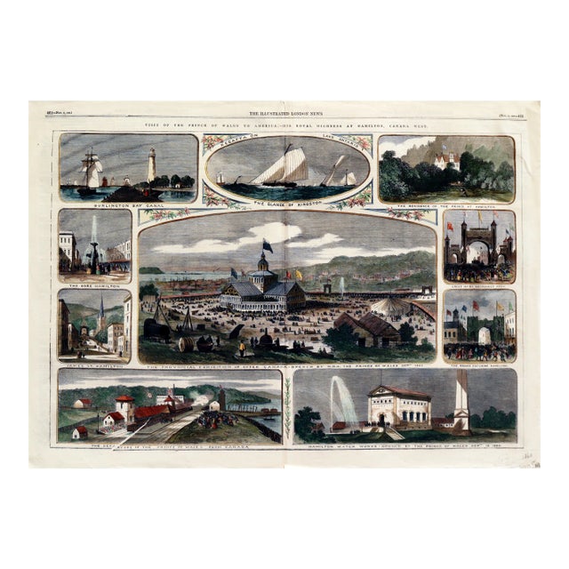 1860 English Newspaper - the Illustrated London News, Nov 17 1860 (Recto-Verso, Coloured) For Sale