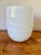 Beautiful White & Cream Vase in a Swirled Design. The pontil mark is polished and slightly indented. 6" wide at center of...