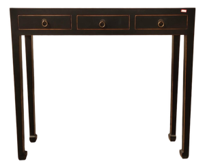 Vintage Chinese 37" Long 3-Drawer Console Table