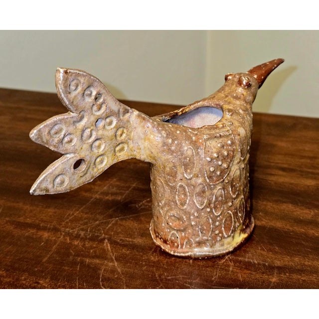 Folk Art 1970s Mid‑Century Willi Eggerman Studio Pottery Bird Sculpture For Sale - Image 3 of 5
