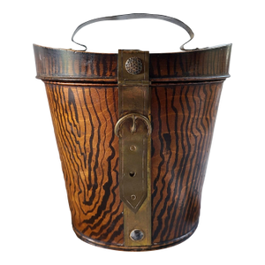 Antique English Wooden Biscuit Box