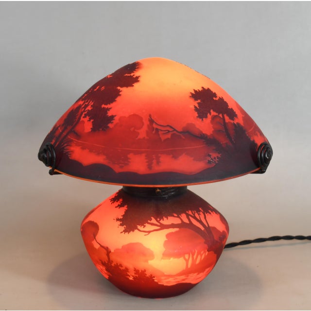 1920s French Art Deco Mushroom Lamp by Muller Freres - 1920s France For Sale - Image 5 of 18