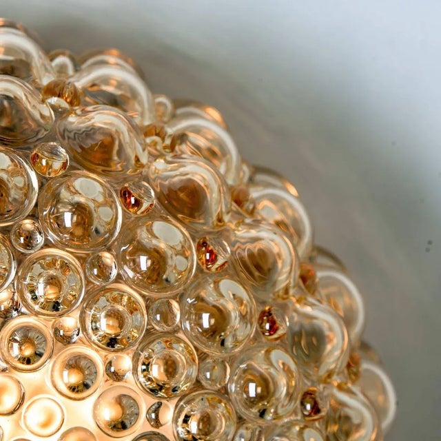 Amber Glass Wall Lights by Helena Tynell for Glashütte Limburg, Set of 2 For Sale - Image 4 of 16