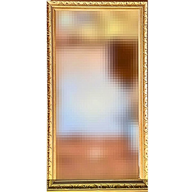 Vintage Chende Baroque Style Floor Mirror**Large Ornate Solid Wood Gold Frame**OBO For Sale - Image 4 of 4