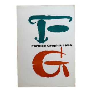 Anonymous, Kestner Gesellschaft Hannover, 1959, Vintage Exhibition Poster, Printed in Germany For Sale
