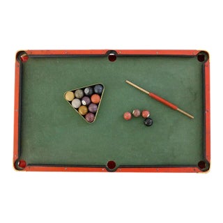 Antique Toy Tabletop Billards Set For Sale