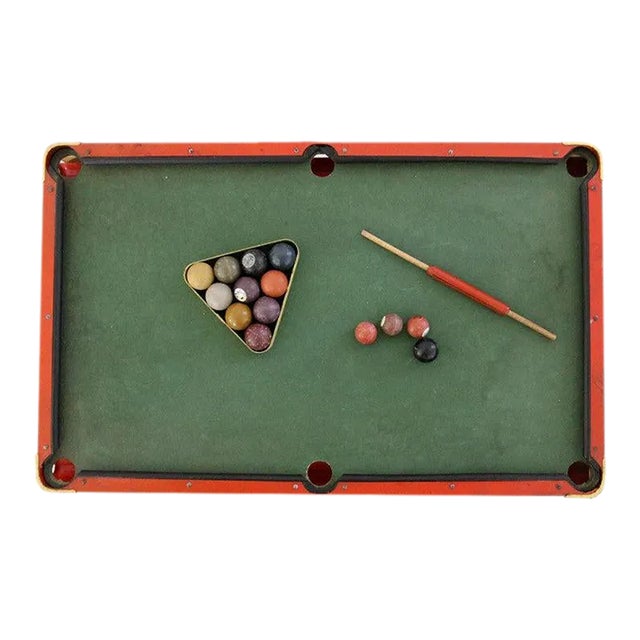 Antique Toy Tabletop Billards Set For Sale