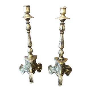 Antique Italian Candlesticks- a Pair For Sale