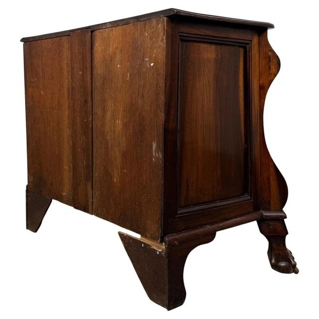 Wood Antique Dutch Mahogany Bombe Chest of Drawers For Sale - Image 7 of 12