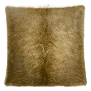 18” X 18” Premium Colombian Champagne Long-Haired Cowhide Pillow Cover - Handcrafted by Pablo Sota Designs