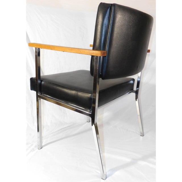 1970s Vintage Cole / Litton Restored Chrome & Vinyl Office Arm Chair For Sale - Image 12 of 18