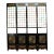 Antique Chinese Room Divider W Hand Carved & Gilded Dragons on Both Sides - Set of 4 For Sale