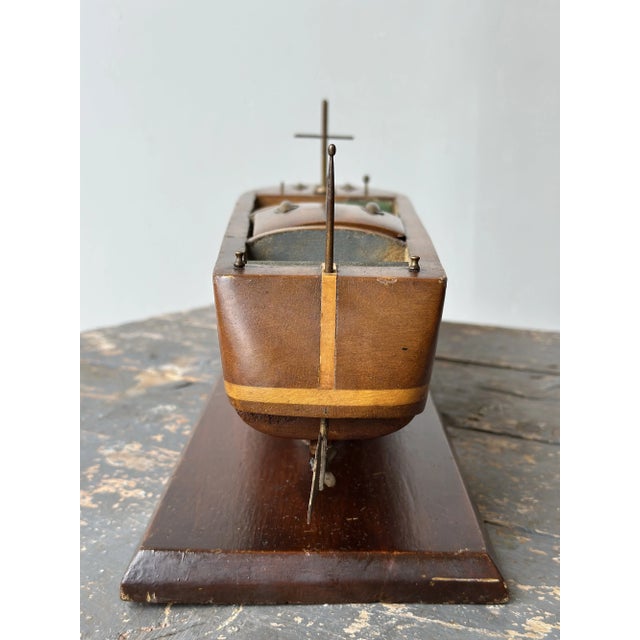 Vintage Handmade Wood Runabout Speedboat Sculpture / Storage Box, Circa 1940s For Sale - Image 17 of 18