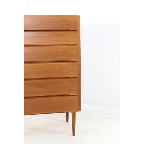 Wood Large Danish Chest of Drawers For Sale - Image 7 of 16