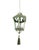 Traditional A Vintage “Visual Comfort” Style Iron Celadon Green Chandelier For Sale - Image 3 of 11