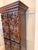 Wood Mid-Century Carved Wood Bar Cabinet With Smoky Glass Interior For Sale - Image 7 of 12