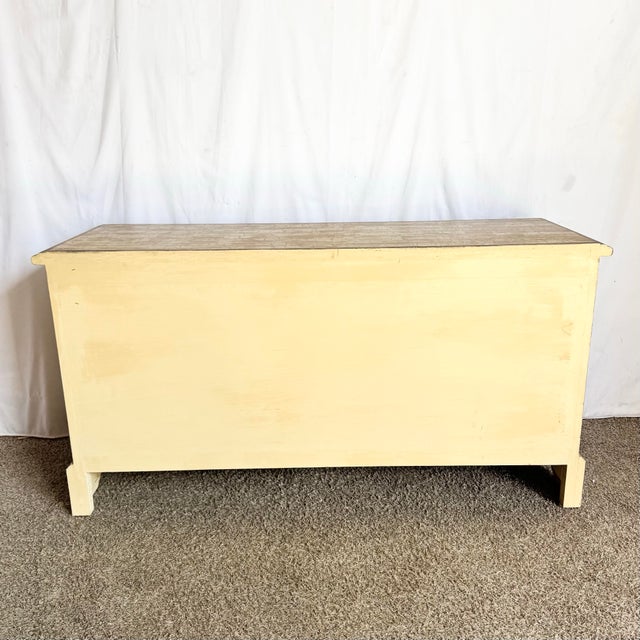 1990s Rustic Crackle Finish Wooden Dresser For Sale In Miami - Image 6 of 9