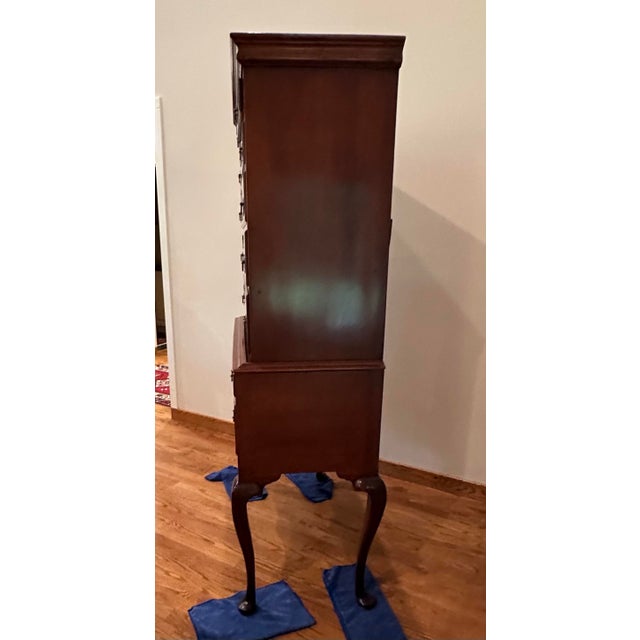 American Antique Cherry Highboy C. 1760 For Sale - Image 3 of 11