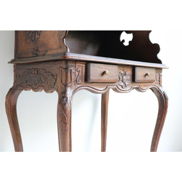 Antique French Louis XV Oak Nightstand, 1900s For Sale - Image 5 of 14