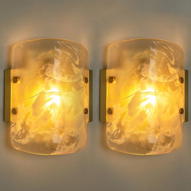 Marble & Murano Glass Wall Light Fixture from Hillebrand, 1960s For Sale - Image 12 of 16