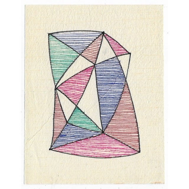 Abstract Pair of William Glen Davis Abstract Drawings For Sale - Image 3 of 3