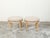 French Pair of French Neoclassical Style Bleached Wood Stools with New Upholstery For Sale - Image 3 of 10