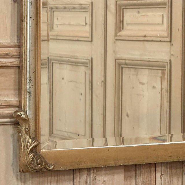 Antique French Louis XV Giltwood Mirror For Sale - Image 10 of 13