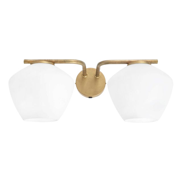 DK 2-Arm Wall Lamp by Henrik Tengler for Konsthantverk For Sale