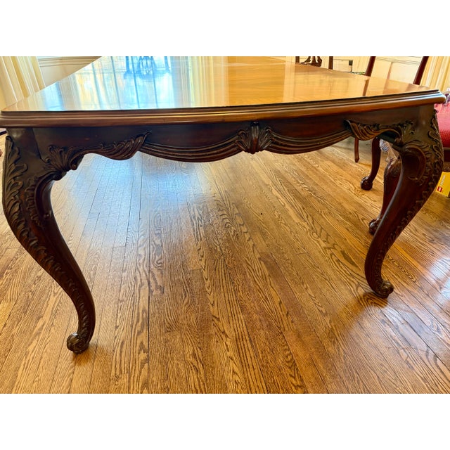 Neoclassical 1990s Maitland-Smith Philadelphia Mahogany Dining Table For Sale - Image 3 of 9