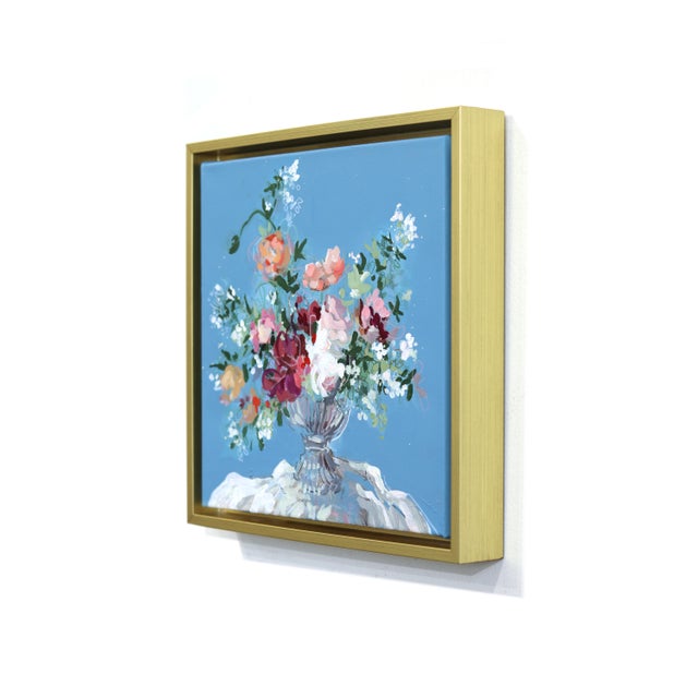 Local Blooms - Framed Abstract Colorful Still Life Mixed Media Art on Canvas Original Artwork by Kellie Newsome For Sale In Los Angeles - Image 6 of 9