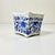 1940s Vintage Boho Chic Hollywood Regency Chinoiserie Blue Onion Petite Planter For Sale - Image 4 of 10
