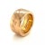 Contemporary Chopard 18k Pink Gold Signature Chopardissimo Wide Band Ring - Size 6 For Sale - Image 3 of 5