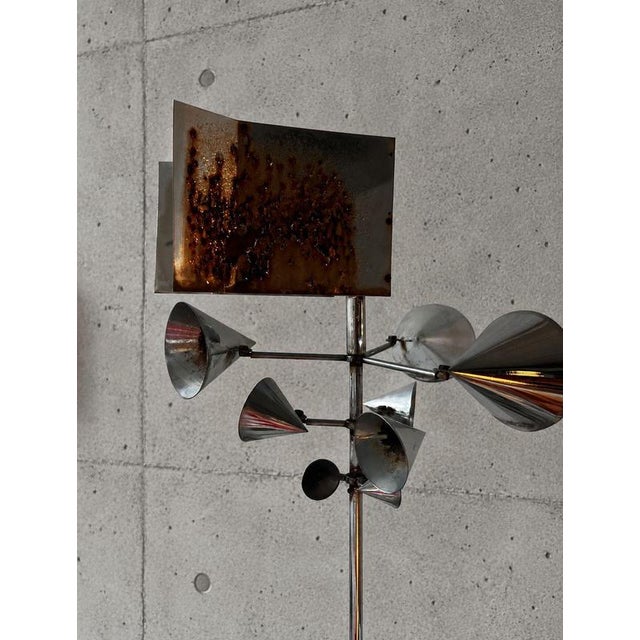 Metal Chrome Kinetic Wind Catcher Sculpture, 1970s For Sale - Image 7 of 10