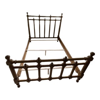 Ralph Lauren Queen Weathered Oak Headboard and Footboard For Sale